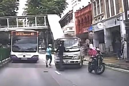 Biker upset lorry moved slowly in road rage case: Employer
