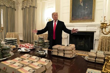 White House chefs hit by shutdown so Trump offers visitors fast food