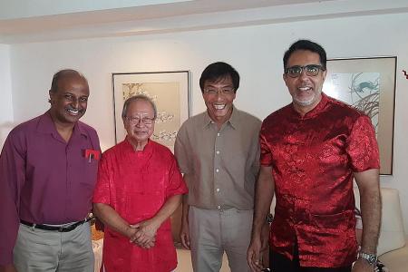 Opposition party leaders gather at Tan Cheng Bock’s home during CNY