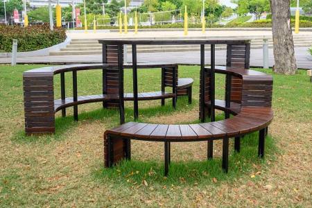 Benches from the former National Stadium re-imagined