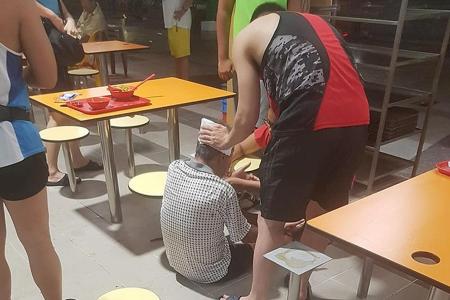 Man, 70, hurt as hawker centre seat comes apart