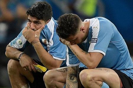 Teary mist after penalty miss for Luis Suarez