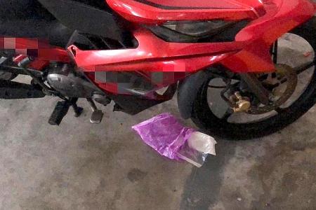 Suspected drug offender who tried to flee on motorbike nabbed in blitz