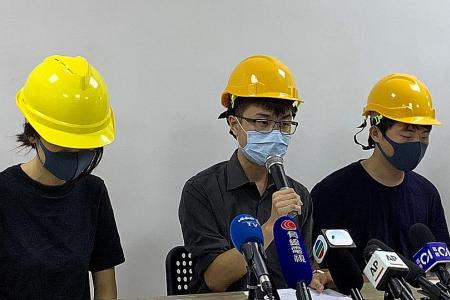 Hong Kong activists hold widely televised news conference