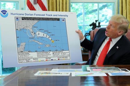 Trump insists he wasn&#039;t wrong on Dorian, shows edited map 
