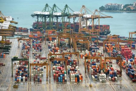 Exports shrank at a lower pace last month
