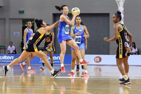 Singapore's netballers in M1 Nations Cup final 
