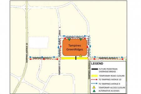 Parts of Tampines Avenue 9 to be closed next week for construction