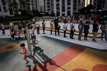 Record turnout for Hong Kong district council elections 