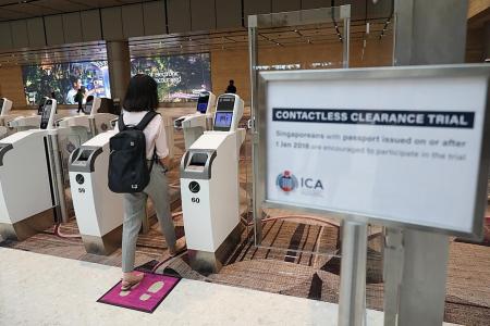 Contactless immigration trial now on at Changi Airport T4 