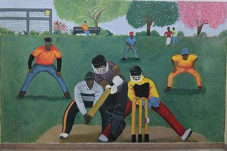 Youth on probation paint mural for foreign workers