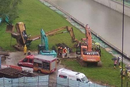 Man rescued after his leg is trapped by excavator in Tampines