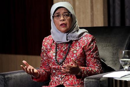 Halimah asks for more virus aid for the vulnerable