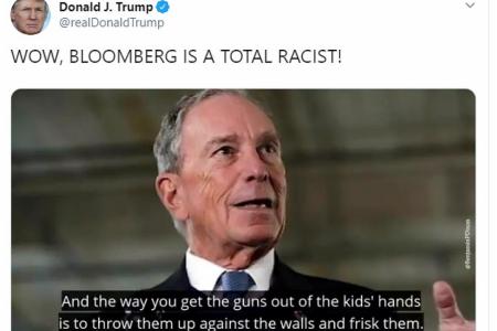 Trump, Bloomberg call each other racist as election fight heats up