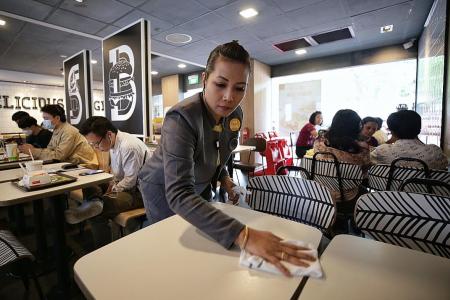 Tough to keep fast-food outlet virus-free but she’s still lovin’ it