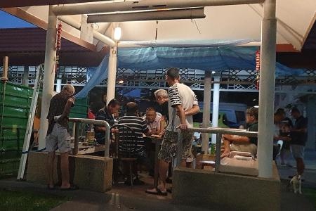 Men gather at HDB pavilion to gamble late into the night