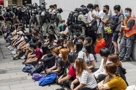 Thousands in HK protest new security legislation, 300 arrested