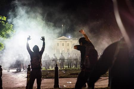 Fires burn near White House as violent anti-racism protests continue