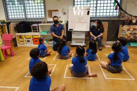 Kids make safe return to kindergartens