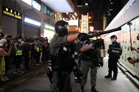 Hong Kong cops arrest 53 people during protests