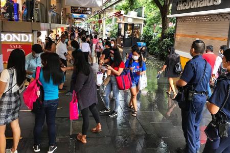First weekend out for maids, but hot spot hangouts not crowded