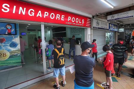 Punters out in force as Singapore Pools reopens