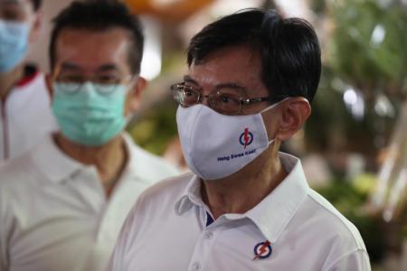 Deputy Prime Minister Heng Swee Keat during a walkabout in Bedok South on July 5, 2020