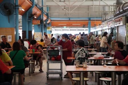 Hawker centres and foodcourts are clean, no thanks to diners