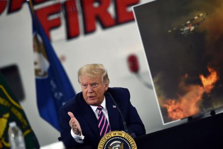 Trump blames &#039;explosive&#039; trees for California wildfires