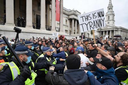 London police break up 10,000-strong anti-lockdown rally