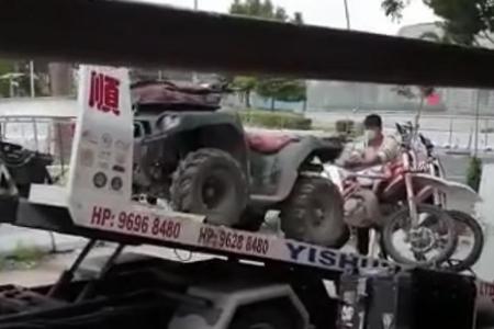 LTA impounds 7 unregistered motorcycles, one ATV in Tampines 