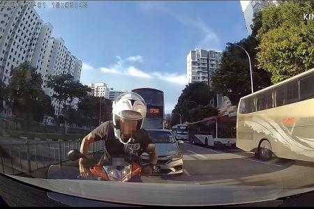 Motorcycle in two hit-and-runs moments apart