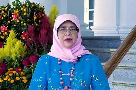 President Halimah urges Singaporeans to get vaccinated in CNY message