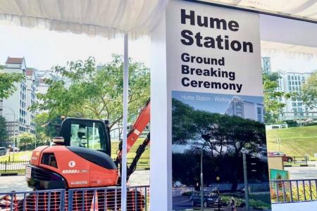 Construction work begins on long-awaited Hume MRT station