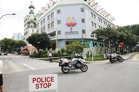 Geylang construction site cordoned off after projectile found