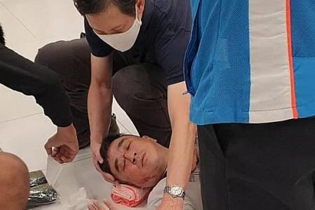 Man floored, left bloodied in freak incident at Decathlon store
