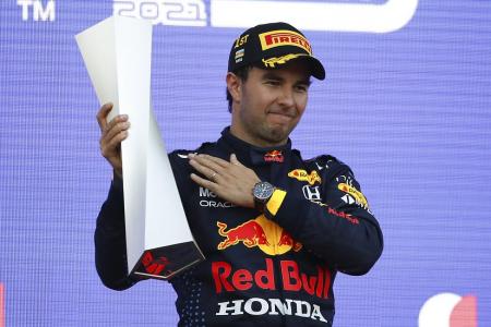 Red Bull&#039;s Sergio Perez wins dramatic Azerbaijan GP