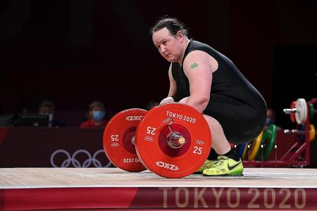 Early exit for transgender weightlifter Hubbard