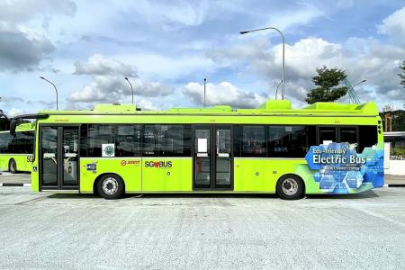 More fully electric three-door buses hit the roads here