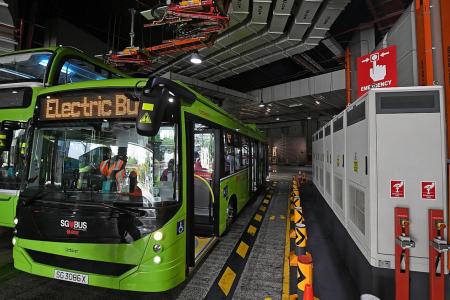 More fully electric three-door buses hit the roads here