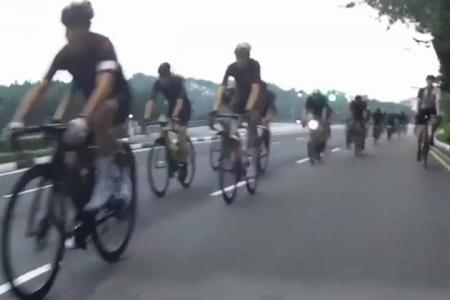 Fellow cyclist calls out 'irresponsible' group of 38 seen cycling along Mandai Road