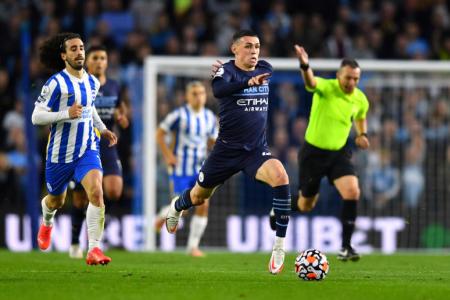 Foden thrives on the wing as Man City sink Seagulls 4-1