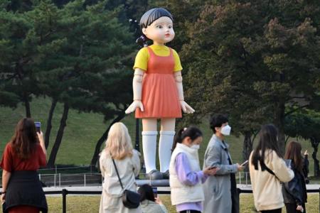 Red Light, Green Light: Squid Game doll at Seoul park draws fans
