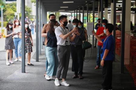 Lunchtime queues return to CBD as curbs ease to allow more employees in the office