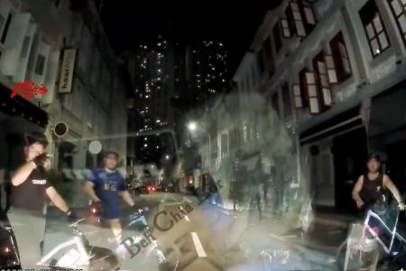 Netizens up in arms over cyclists blocking, chasing down, confronting driver who honked