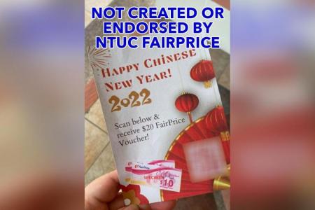 Flyer supposedly giving out FairPrice vouchers not endorsed by supermarket