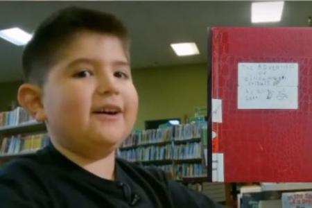8-year-old writes story in notebook, leaves it on library shelf, gets fan following