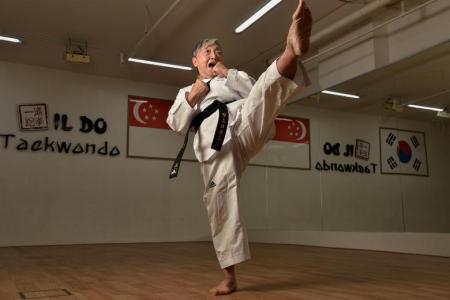 Unable to walk a decade ago, 77-year-old now a medal-winning taekwondo black belter