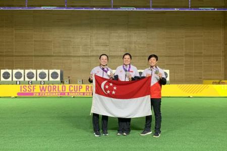 Shooting: Singapore women's 25m pistol team win silver at World Cup in Egypt