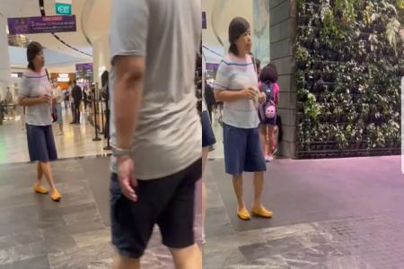 Mask? Never! MBS Badge lady seen unmasked at Jewel Changi Airport yet again